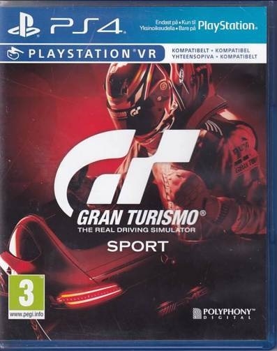 Gran Turismo Sport - PS4 - Playstation VR (A Grade) (Genbrug)